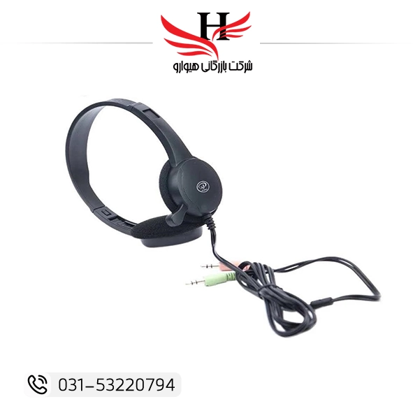 هدست سیم دار ایکس پی XP-880 با میکروفون داخلی مناسب مکالمه و کلاس آنلاین - پخش عمده هیوارو